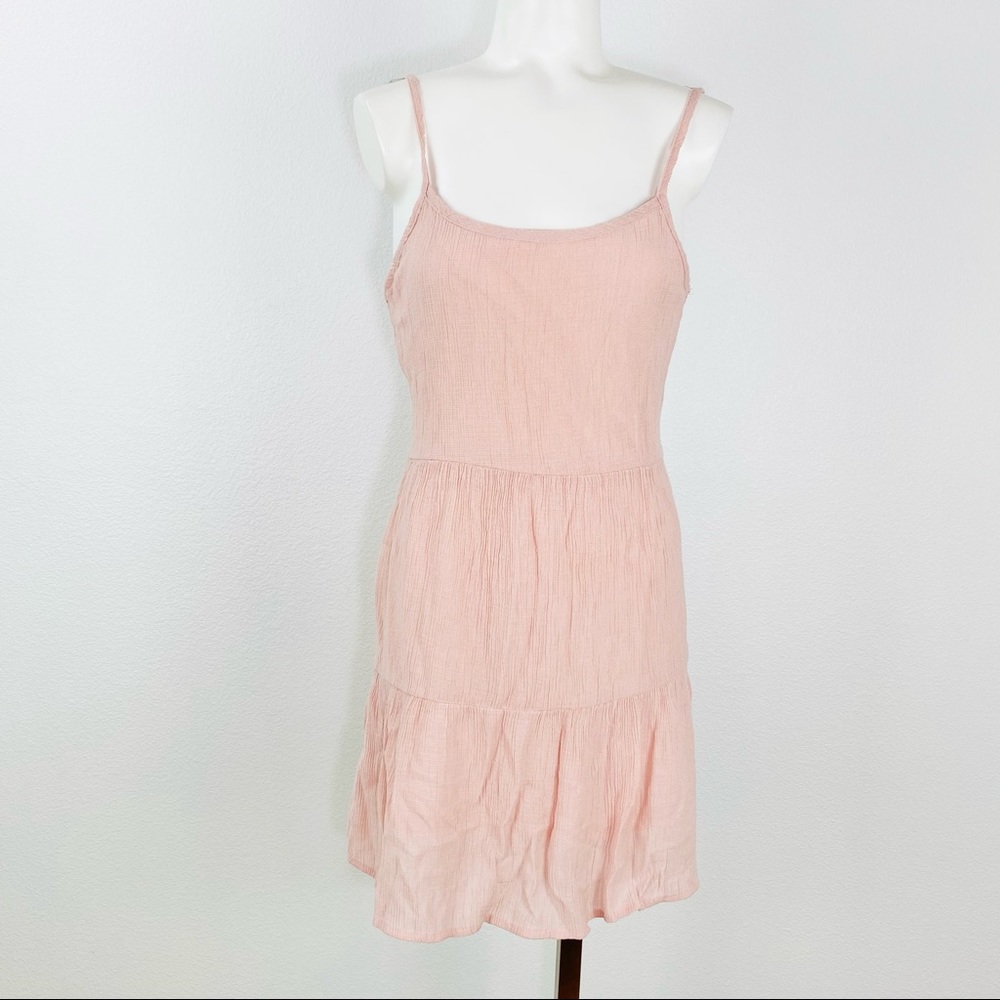 Divided Pink Rose Spaghetti Strap Slip Mini Dress Size Small.